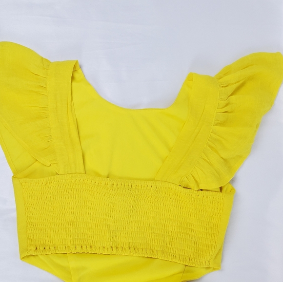 Flying Tomato Yellow Solid Color Long Dress. - Picture 9 of 16